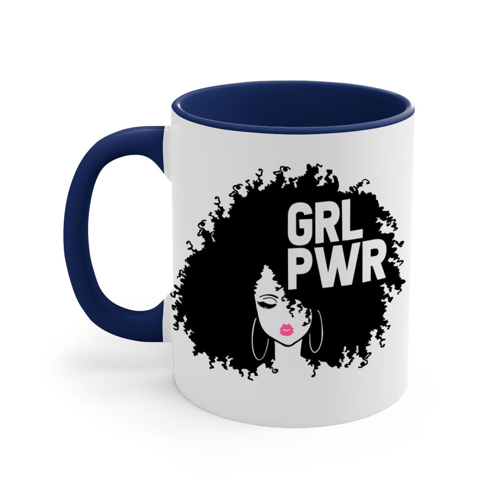 woman face grlpwr 1#- Black women - Girls-Mug / Coffee Cup
