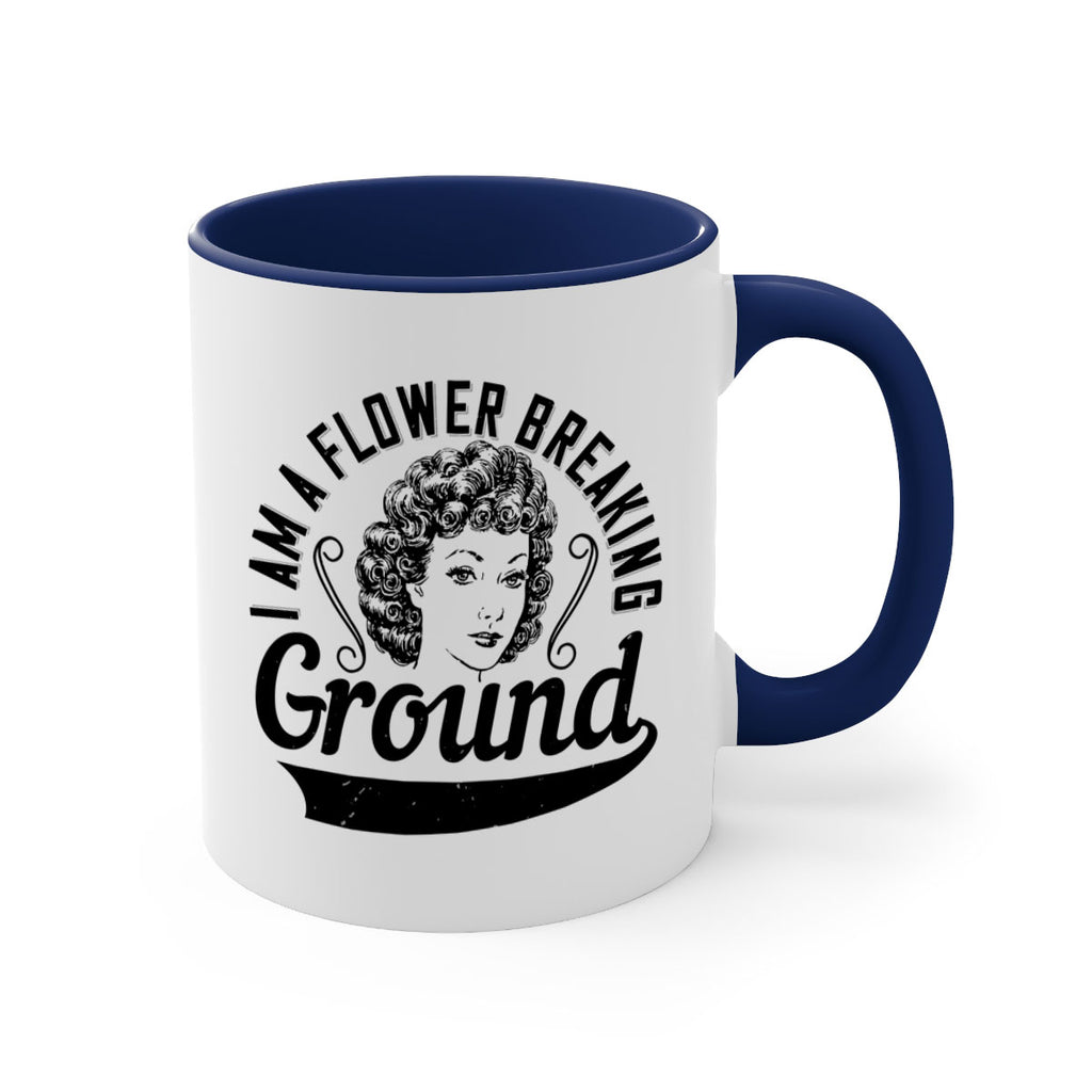 I am a flower breaking ground Style 32#- Afro - Black-Mug / Coffee Cup