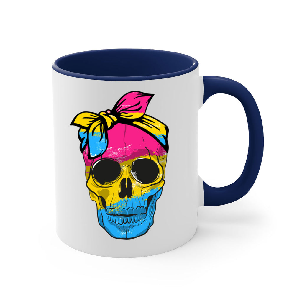 Pansexual Lgbtq Skull Gay Pride Png 30#- lgbt-Mug / Coffee Cup