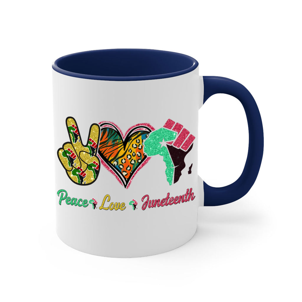 Peace Love Juneteenth Day Fist Png 8#- juneteenth-Mug / Coffee Cup