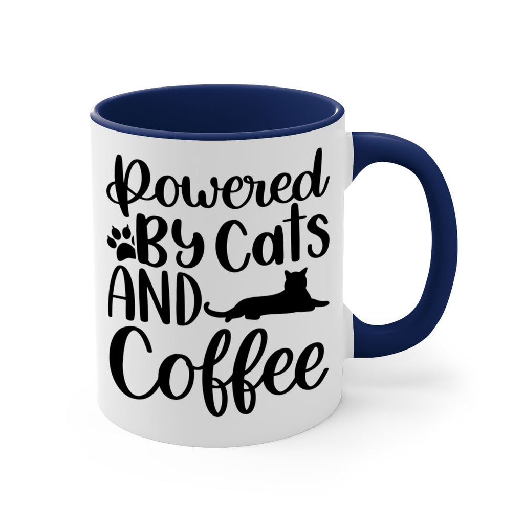 Powered By Cats And Coffee Style 102#- cat-Mug / Coffee Cup