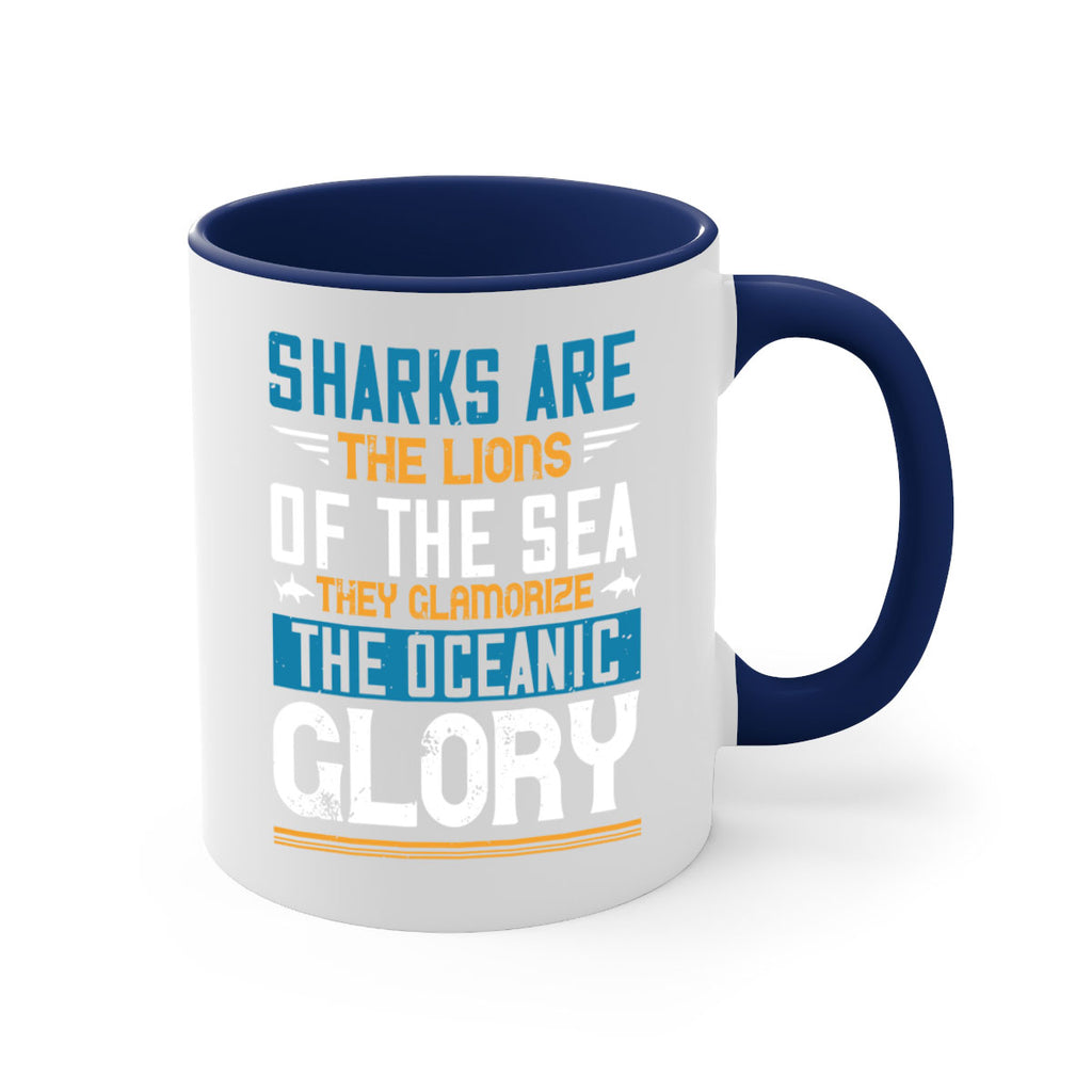 Sharks are the lions of the seaThey glamorize the oceanic glory Style 30#- Shark-Fish-Mug / Coffee Cup