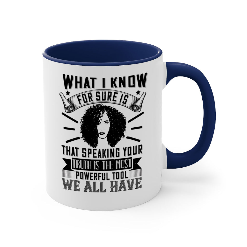 What I know for sure is that speaking your truth is the most powerful tool we all have Style 13#- Afro - Black-Mug / Coffee Cup