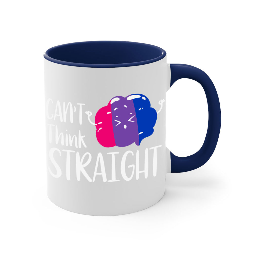 bisexual flag cant think straight 155#- lgbt-Mug / Coffee Cup