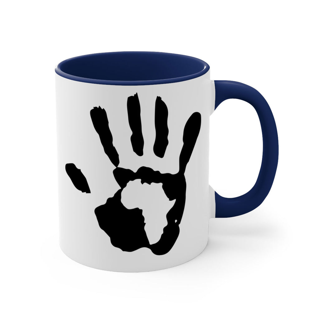 hand with africa- black words - phrases-Mug / Coffee Cup