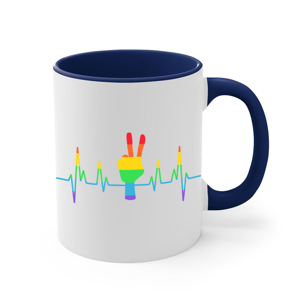 lgbt gay pride heartbeat lgbt 104#- lgbt-Mug / Coffee Cup
