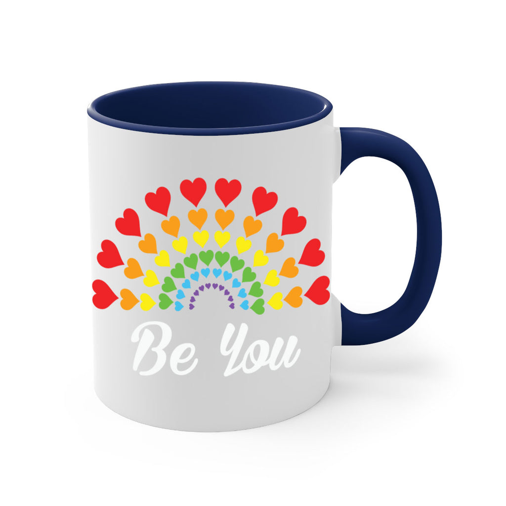 lgbtq be you rainbow heart lgbt 90#- lgbt-Mug / Coffee Cup