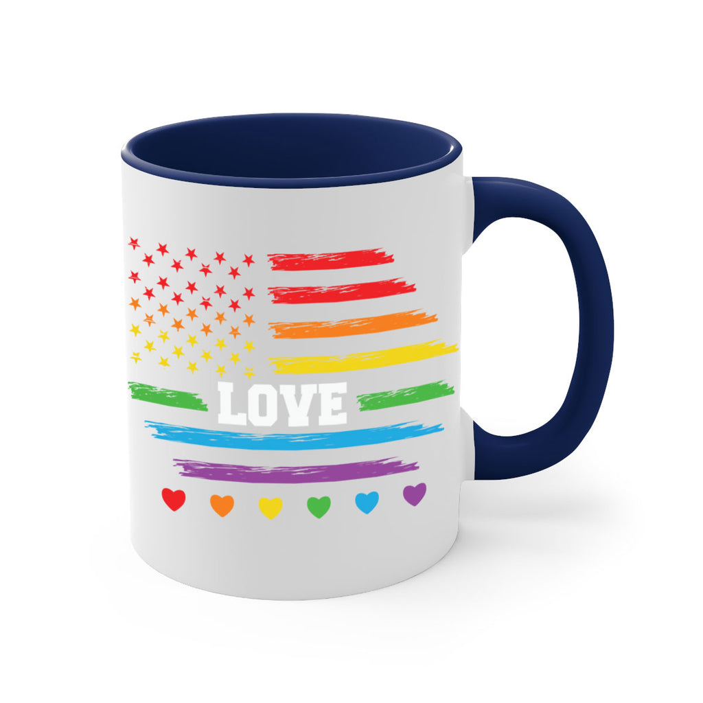 love rainbow american flag lgbtq lgbt 83#- lgbt-Mug / Coffee Cup