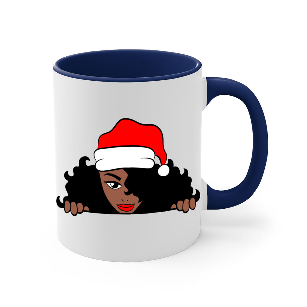 peekaboo santa girl 22#- Black women - Girls-Mug / Coffee Cup