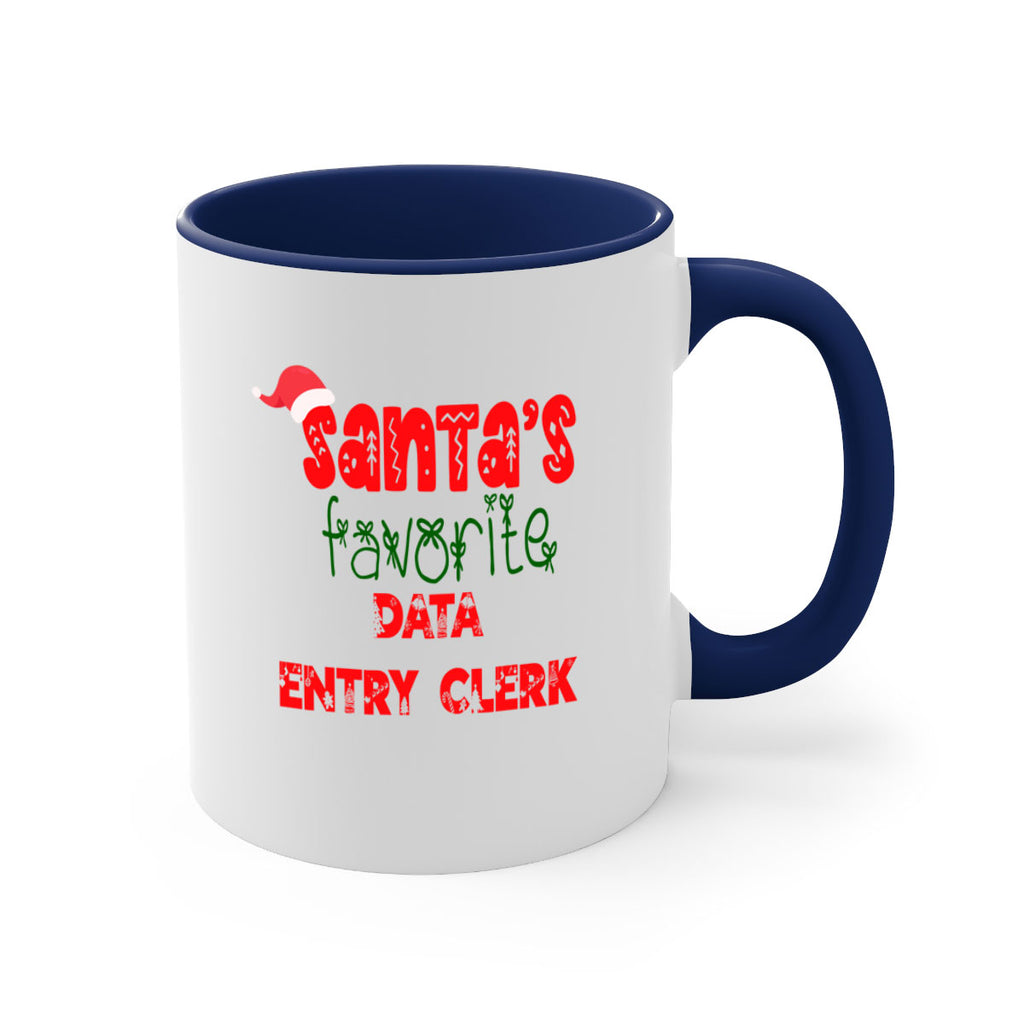 santas favorite data entry clerk style 765#- christmas-Mug / Coffee Cup