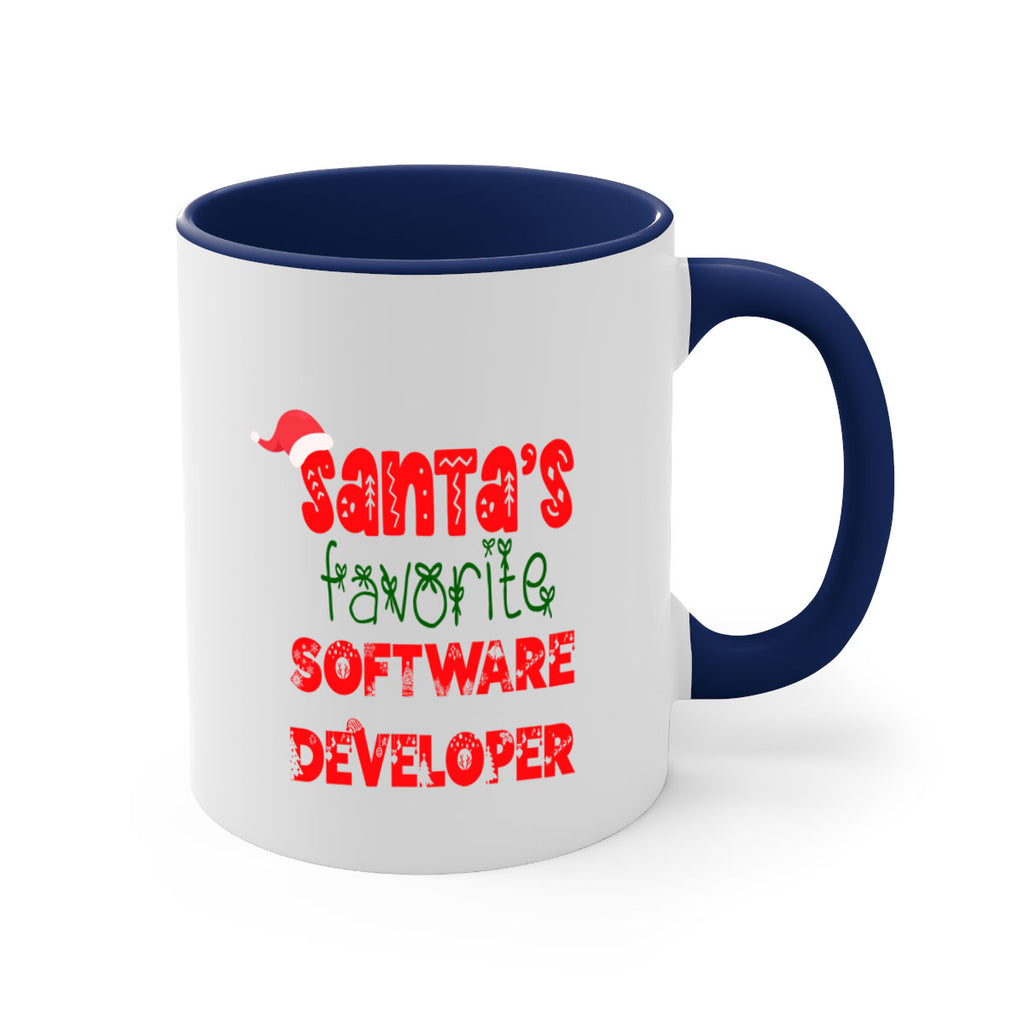 santas favorite software developer style 1087#- christmas-Mug / Coffee Cup