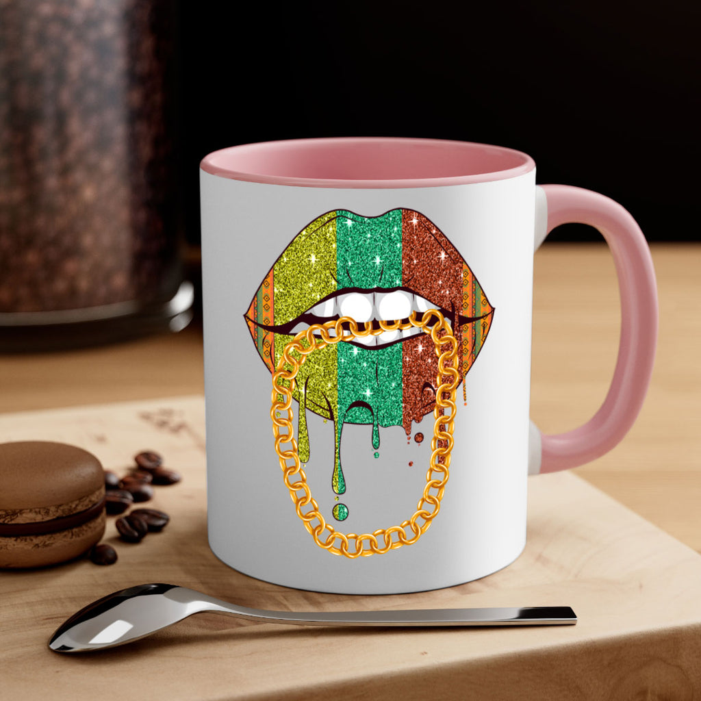 Juneteenth Women Melanin Girl Lips Png 25#- juneteenth-Mug / Coffee Cup