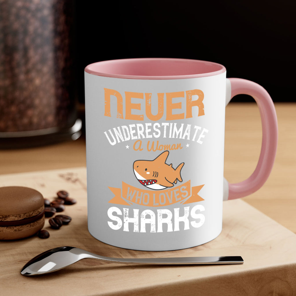 Never underestimate a woman who loves sharks Style 52#- Shark-Fish-Mug / Coffee Cup