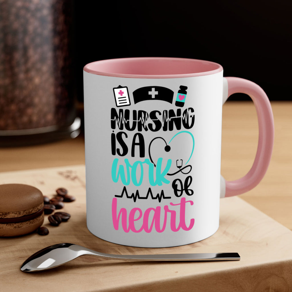 Nursing Is a Work of Heart Style Style 72#- nurse-Mug / Coffee Cup
