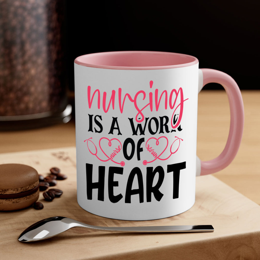 Nursing is a work of heart Style 360#- nurse-Mug / Coffee Cup