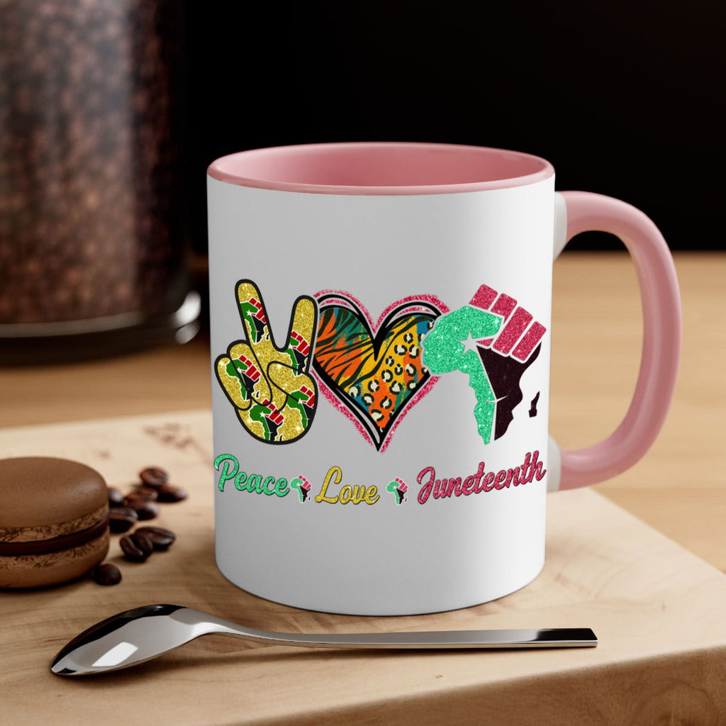 Peace Love Juneteenth Day Fist Png 8#- juneteenth-Mug / Coffee Cup