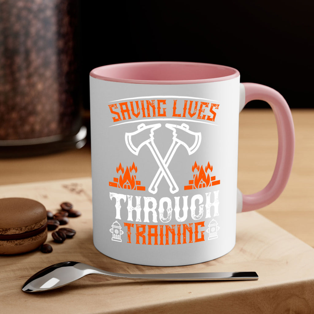 Saving lives through training Style 32#- fire fighter-Mug / Coffee Cup
