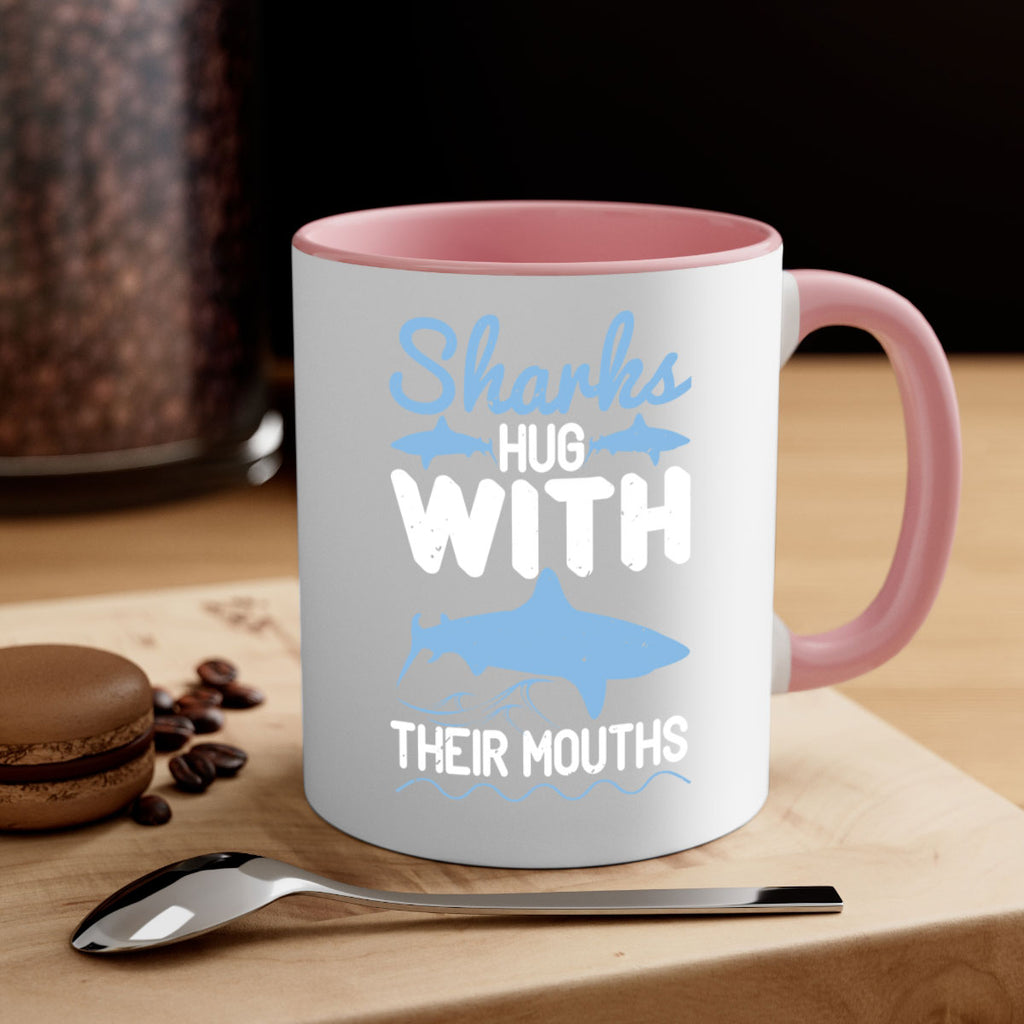 Sharks hug with their mouths Style 22#- Shark-Fish-Mug / Coffee Cup