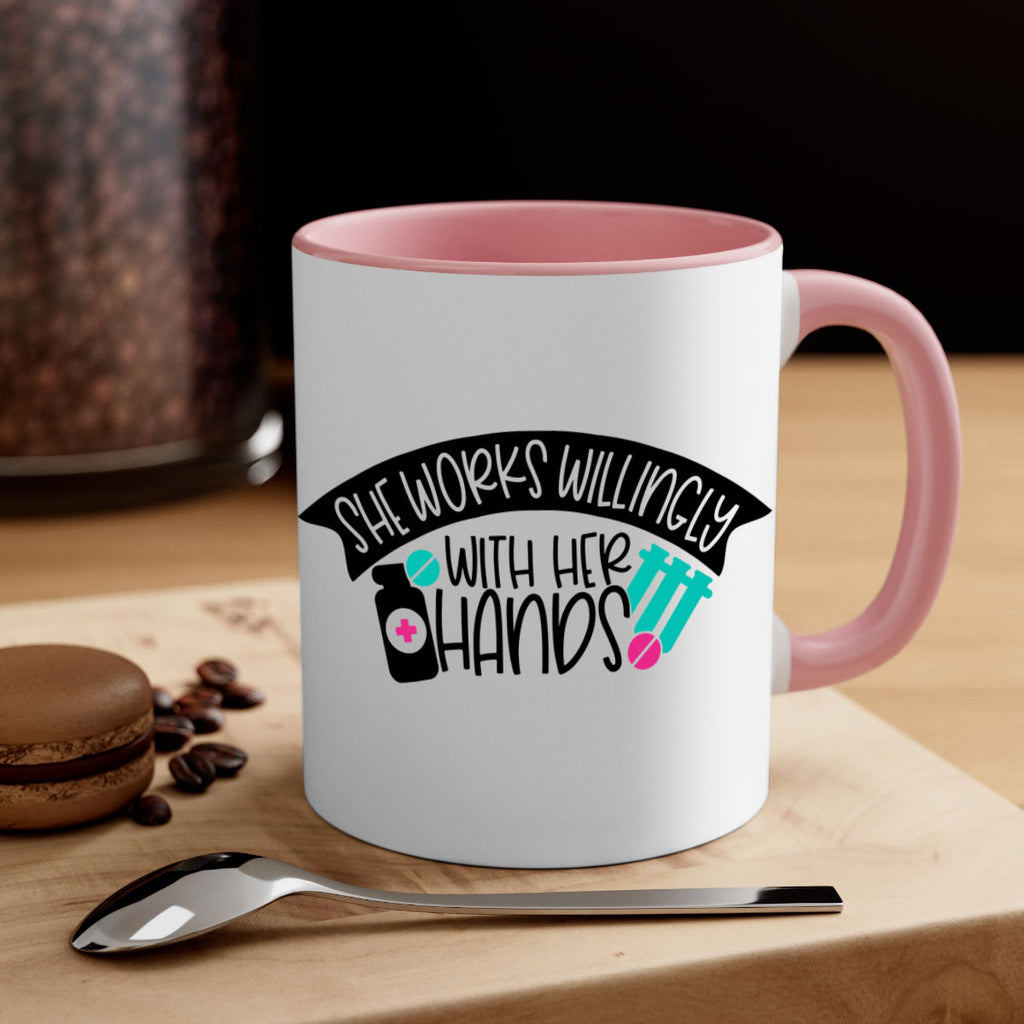 She Works Willingly With Her Hands Style Style 40#- nurse-Mug / Coffee Cup