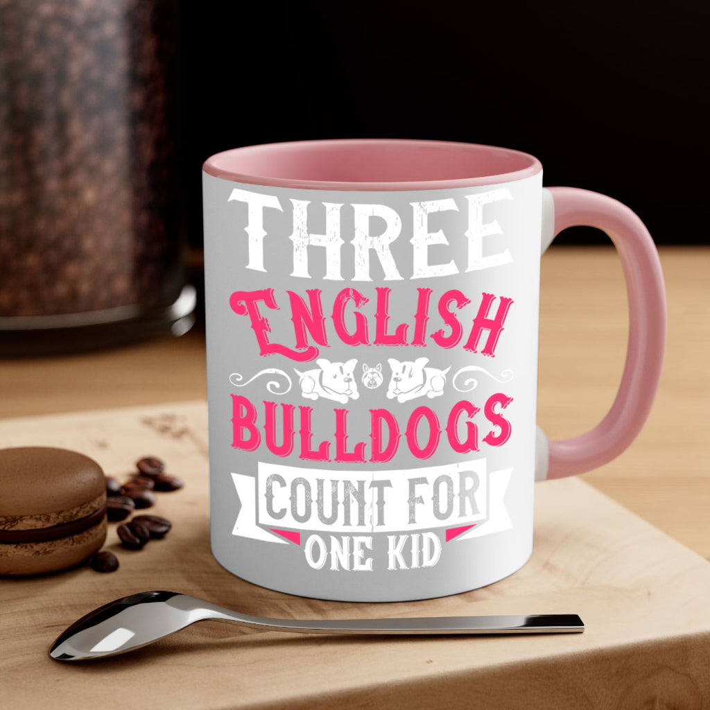 Three English bulldogs count for one kid Style 18#- Dog-Mug / Coffee Cup