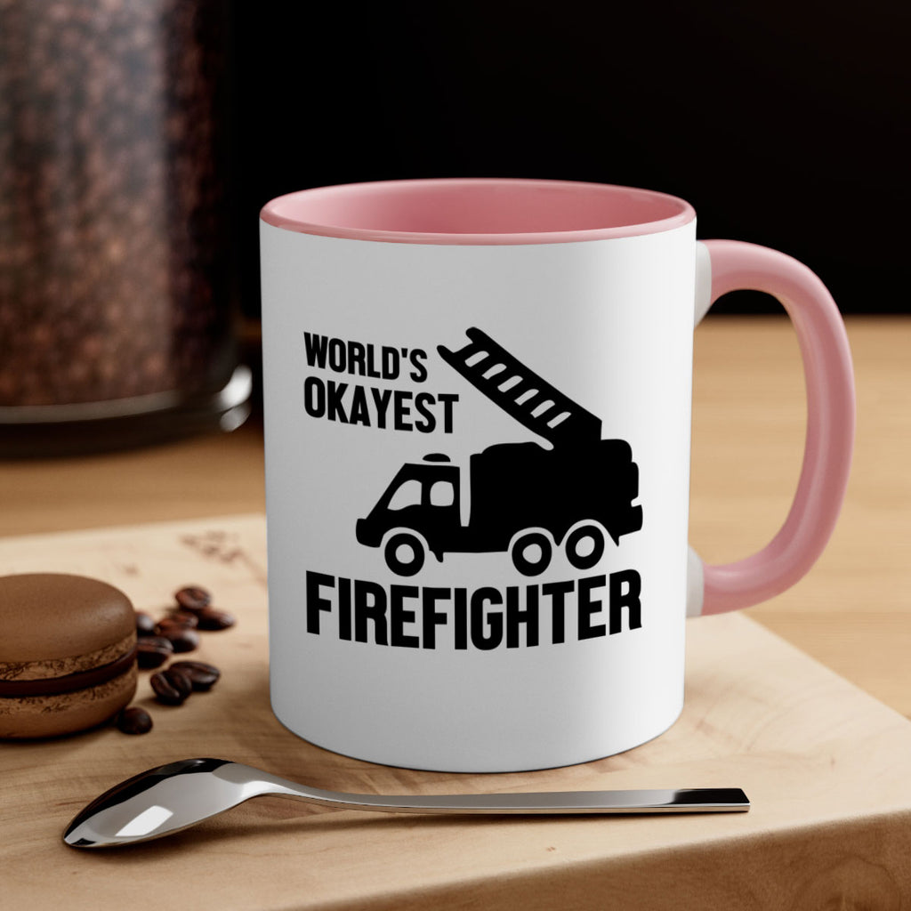 Worlds okayest Style 2#- fire fighter-Mug / Coffee Cup