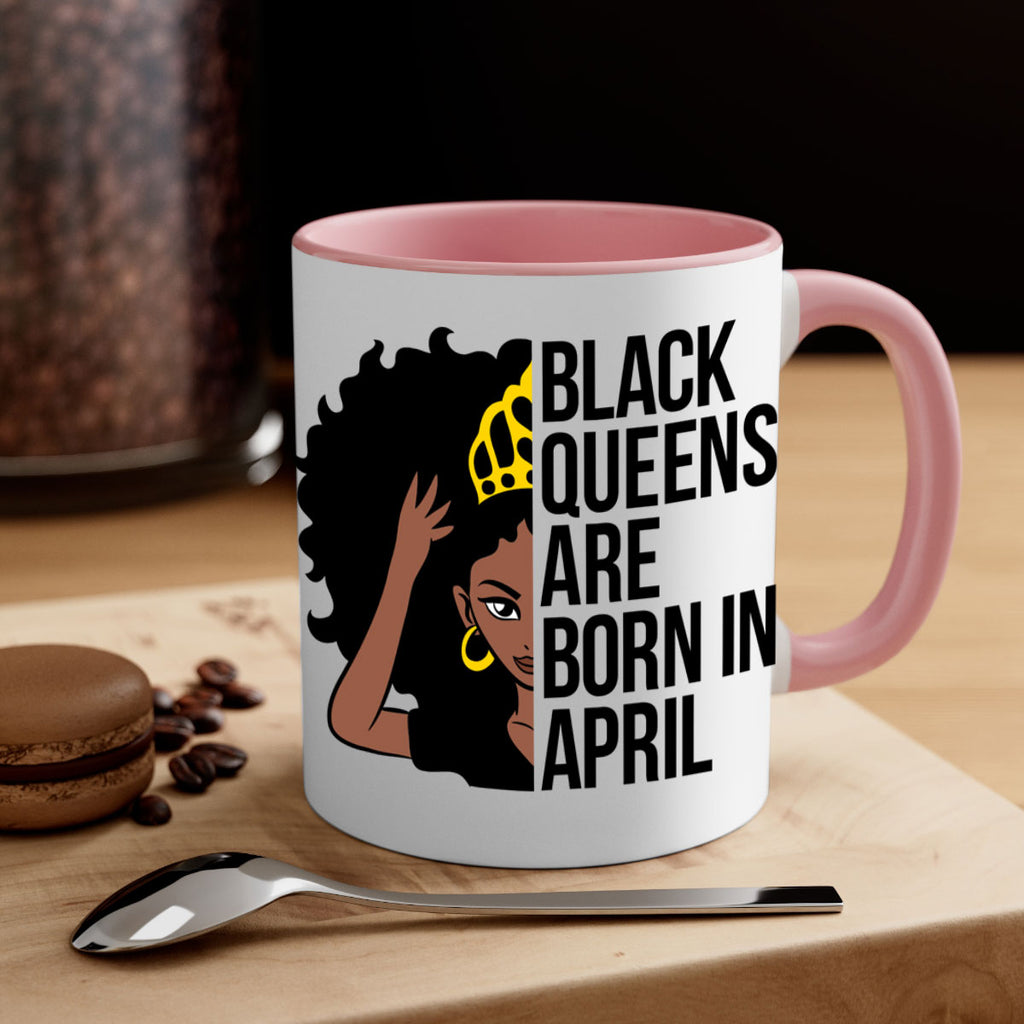black queens are born in april 218#- black words - phrases-Mug / Coffee Cup