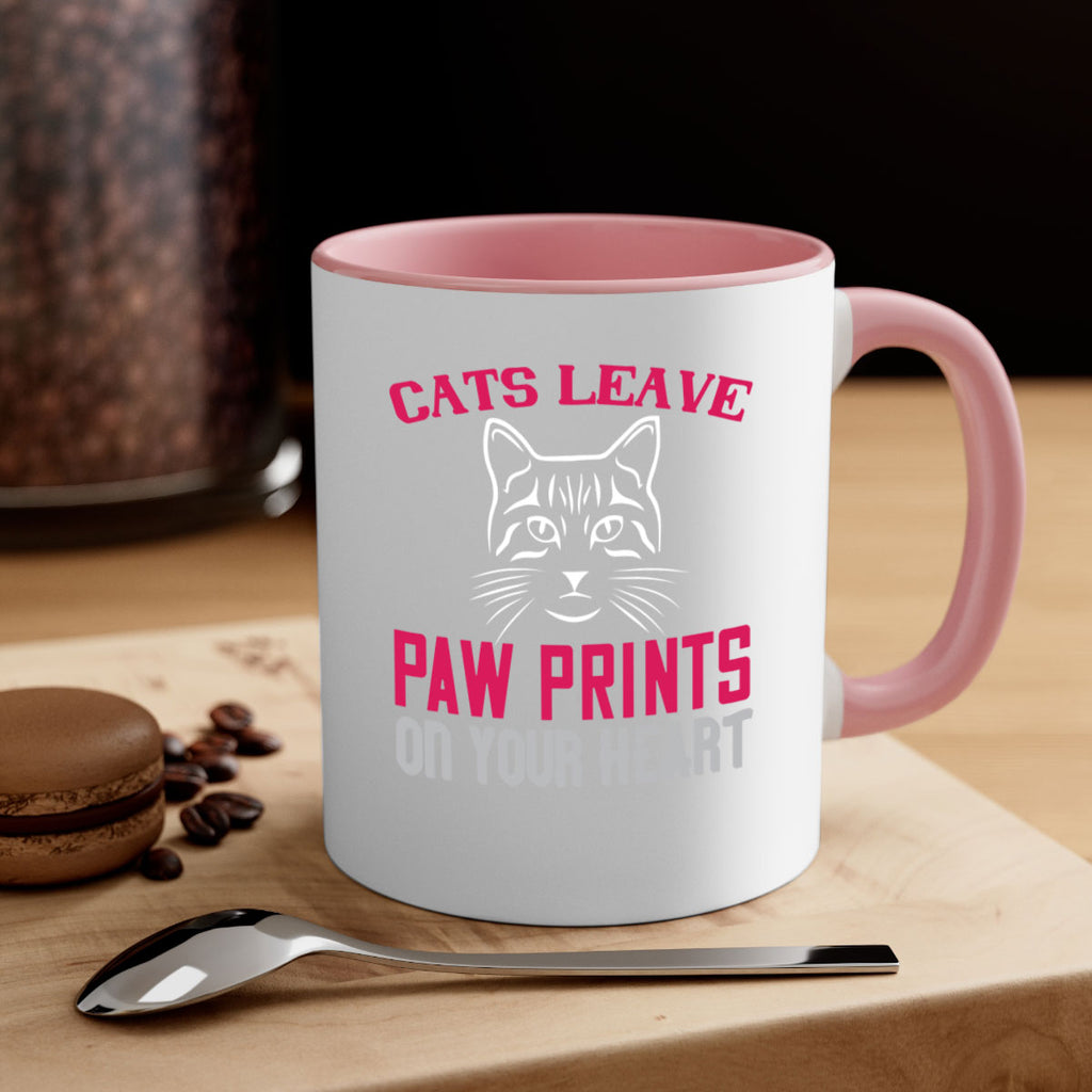 cats leave paw prints on your heart Style 39#- cat-Mug / Coffee Cup