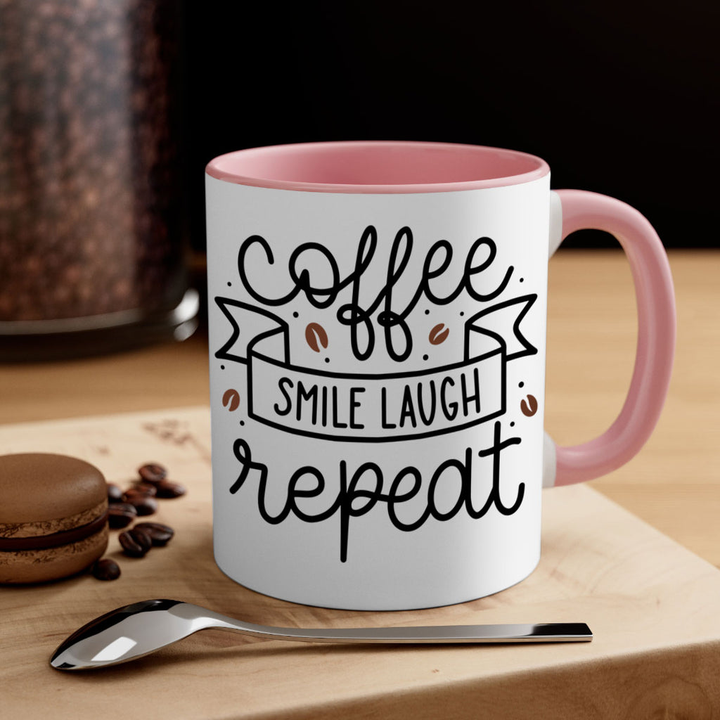 coffee smile laugh repeat 139#- coffee-Mug / Coffee Cup