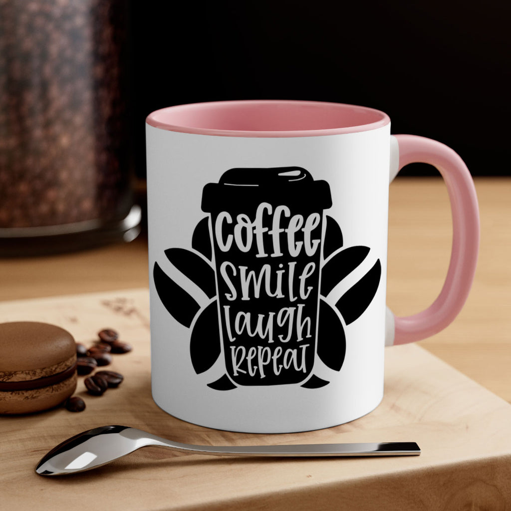 coffee smile laugh repeat 140#- coffee-Mug / Coffee Cup