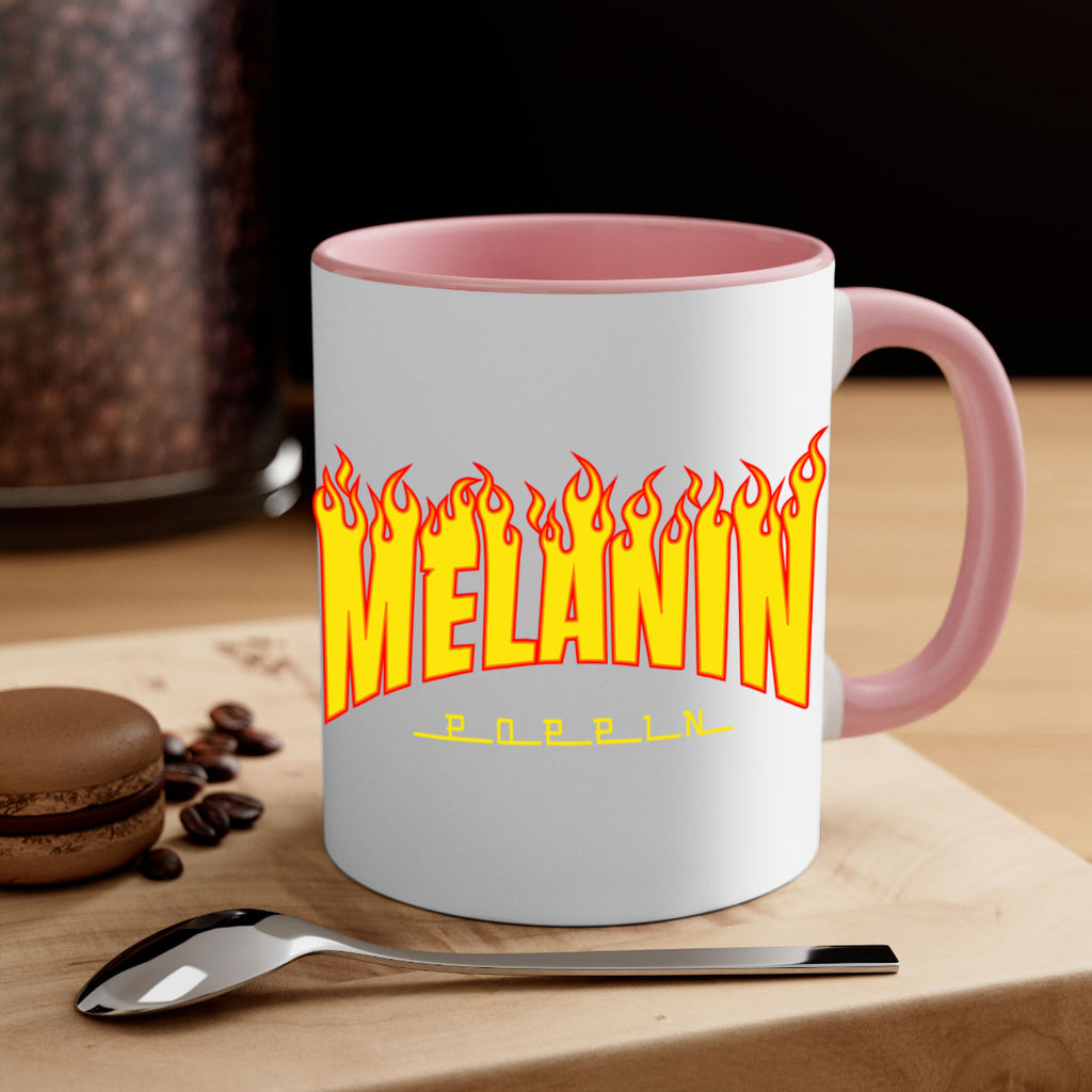 melanin poppin fire 87#- black words - phrases-Mug / Coffee Cup