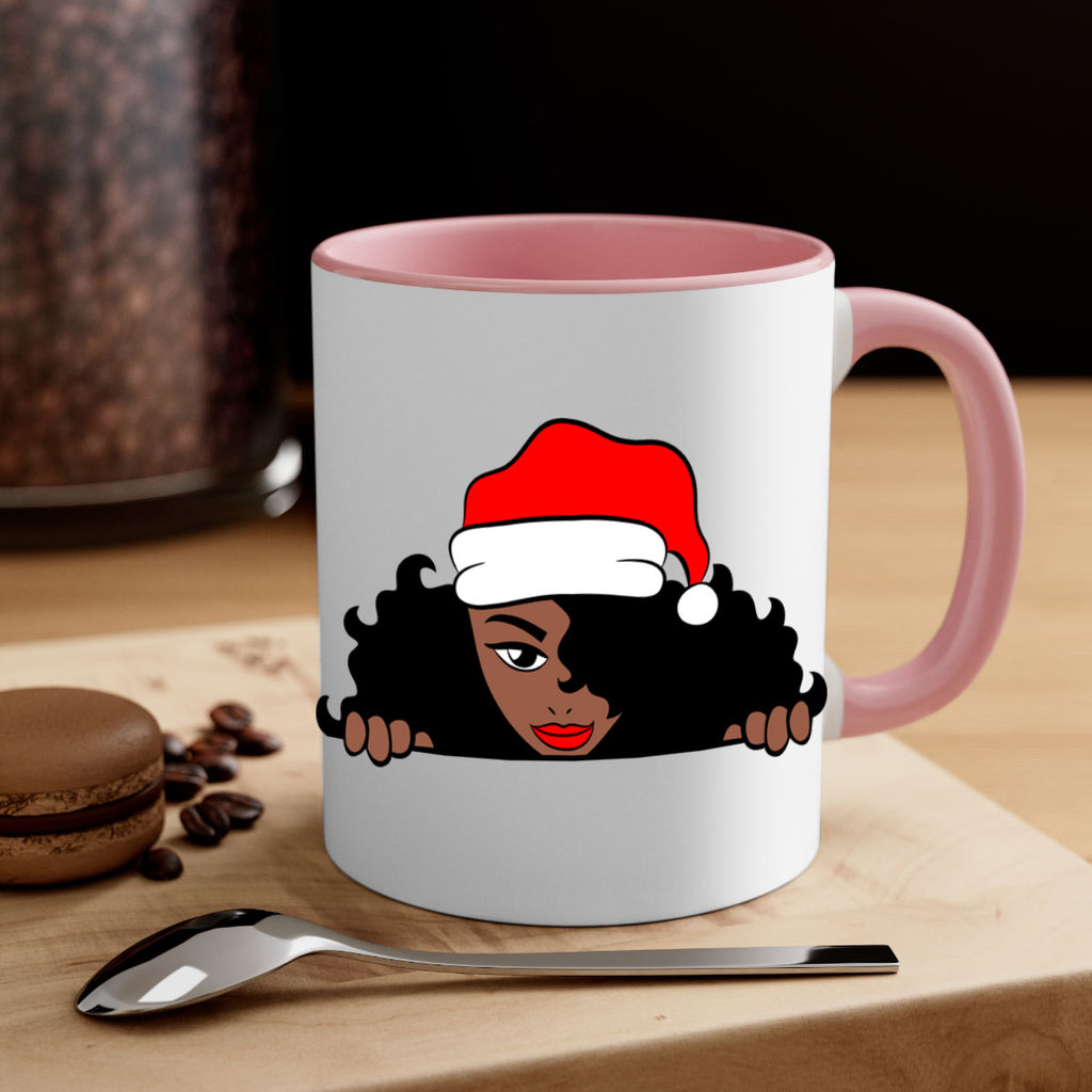 peekaboo santa girl 22#- Black women - Girls-Mug / Coffee Cup
