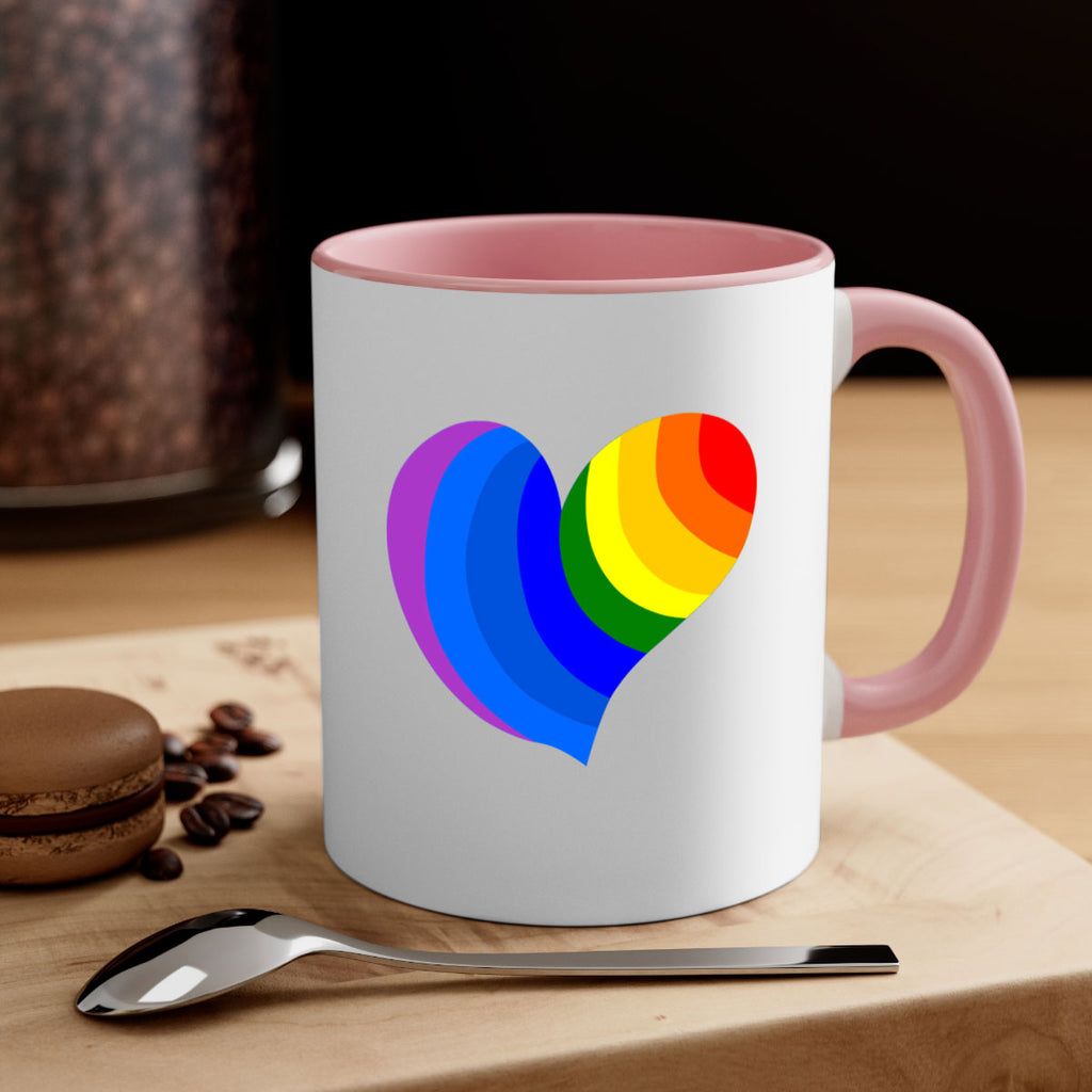 rainbow heart wavy 7#- lgbt-Mug / Coffee Cup