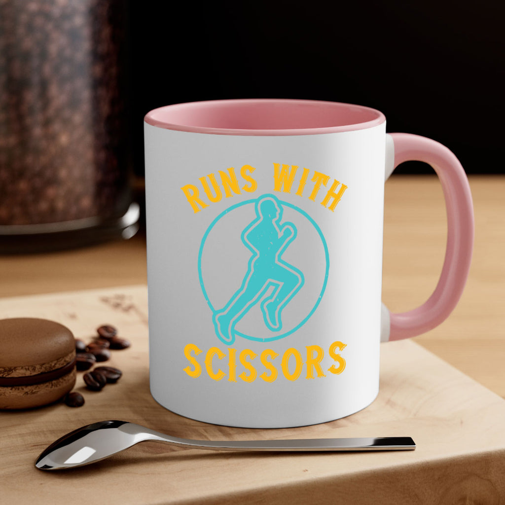 run with sclssors 25#- running-Mug / Coffee Cup
