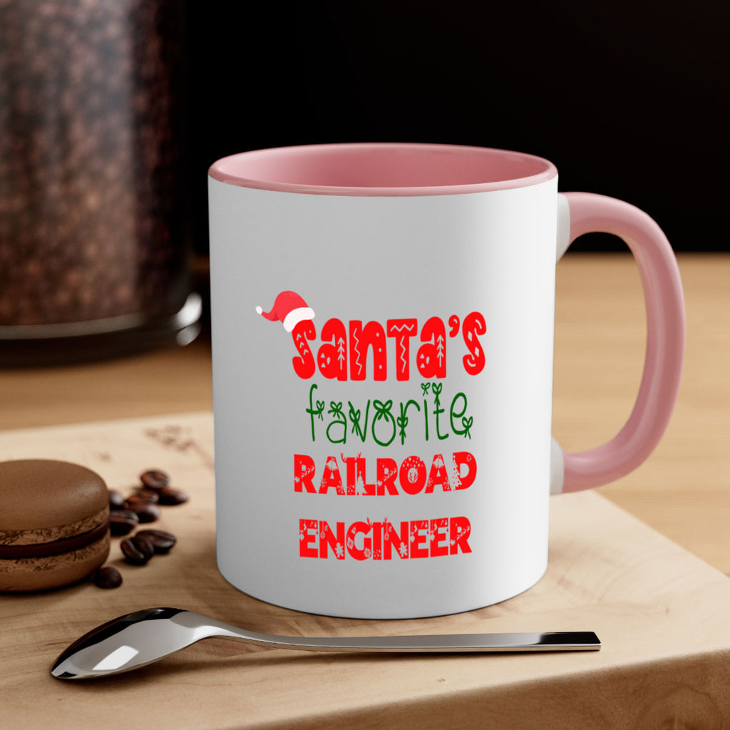 santas favorite railroad engineer style 1053#- christmas-Mug / Coffee Cup