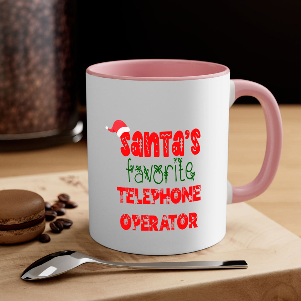 santas favorite telephone operator style 1120#- christmas-Mug / Coffee Cup