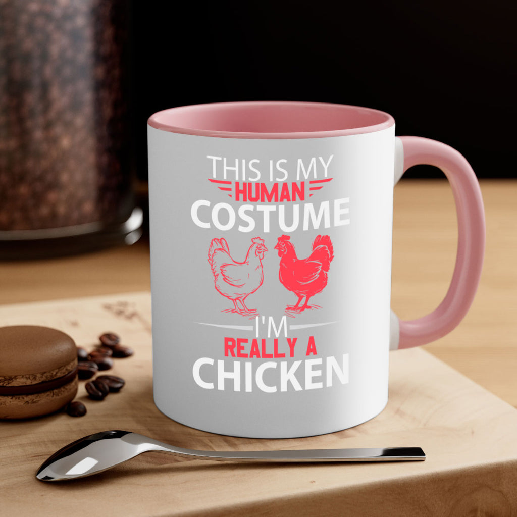 this is human costume im really a chicken Style 2#- Chicken-Mug / Coffee Cup
