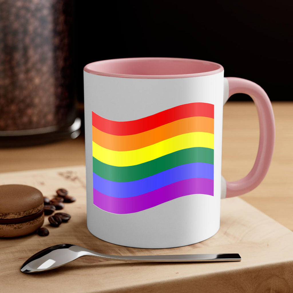 wavy rainbow flag 1#- lgbt-Mug / Coffee Cup