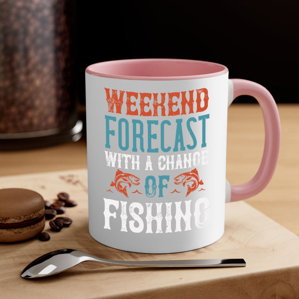 weekend forecast with a change of fishing 15#- fishing-Mug / Coffee Cup