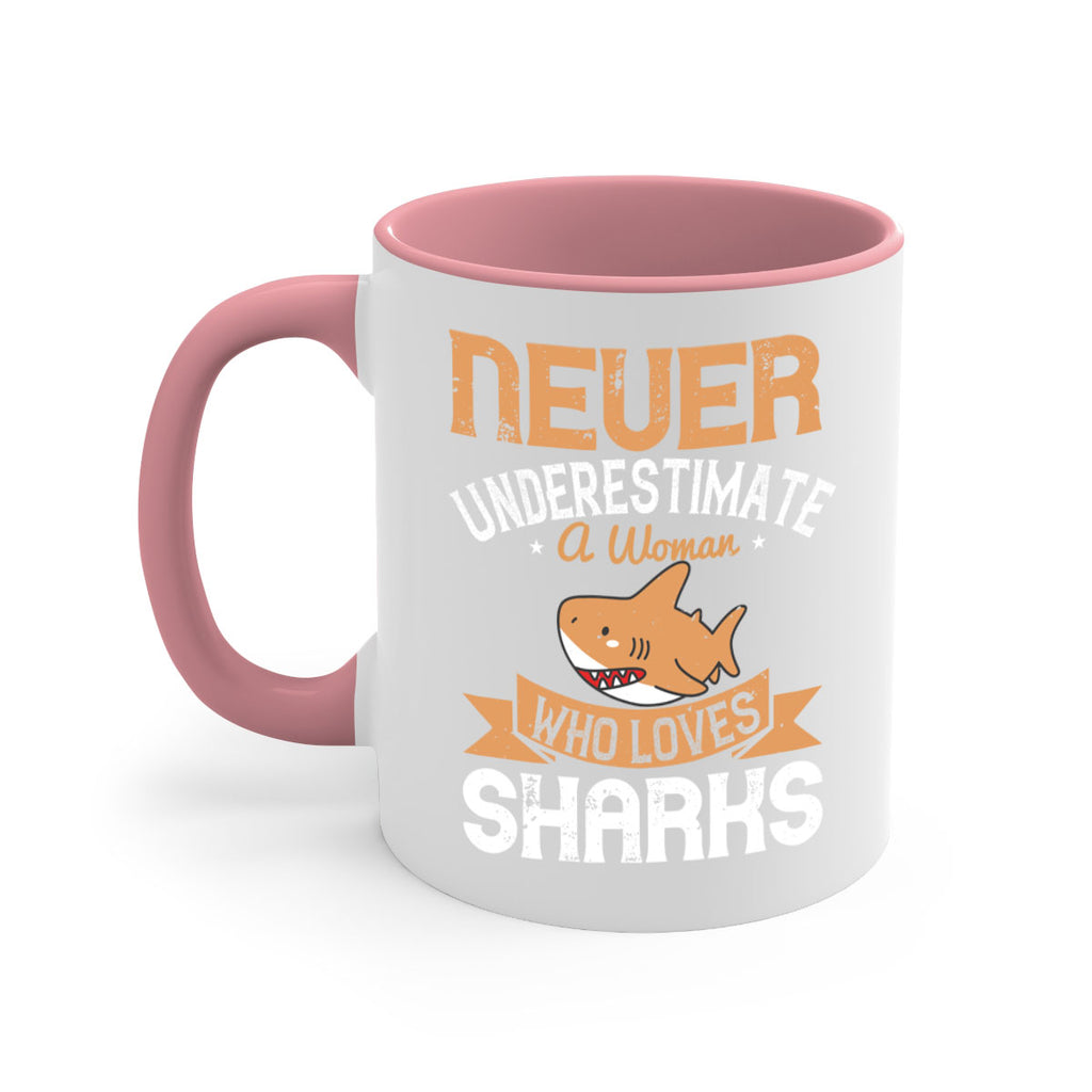 Never underestimate a woman who loves sharks Style 52#- Shark-Fish-Mug / Coffee Cup