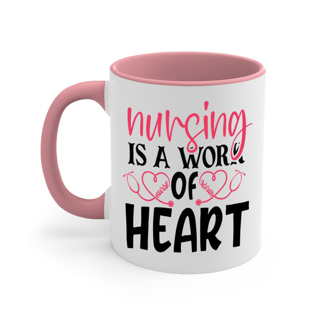 Nursing is a work of heart Style 360#- nurse-Mug / Coffee Cup