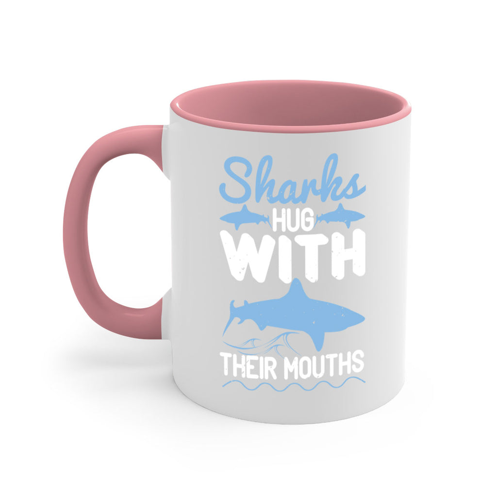 Sharks hug with their mouths Style 22#- Shark-Fish-Mug / Coffee Cup