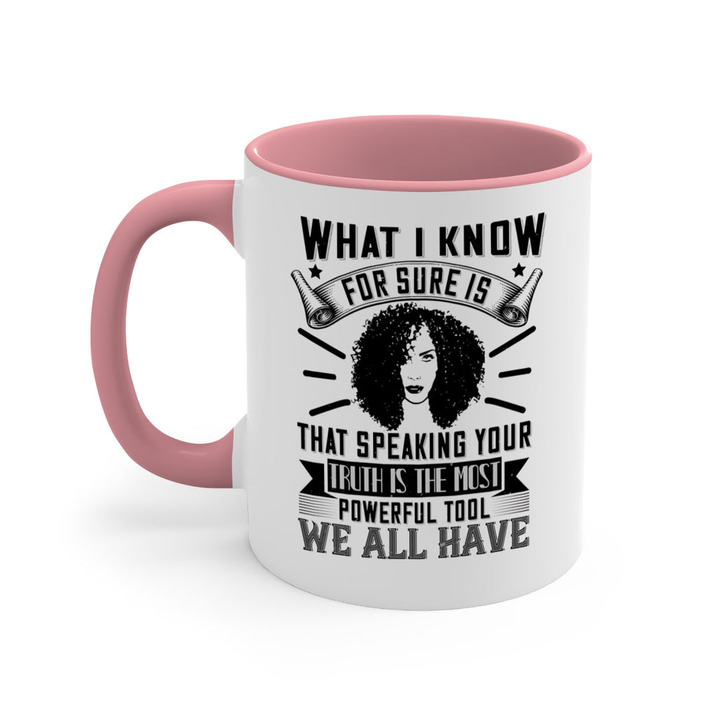 What I know for sure is that speaking your truth is the most powerful tool we all have Style 13#- Afro - Black-Mug / Coffee Cup
