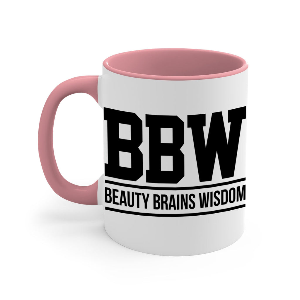 bbw beauty brains wisdom 263#- black words - phrases-Mug / Coffee Cup