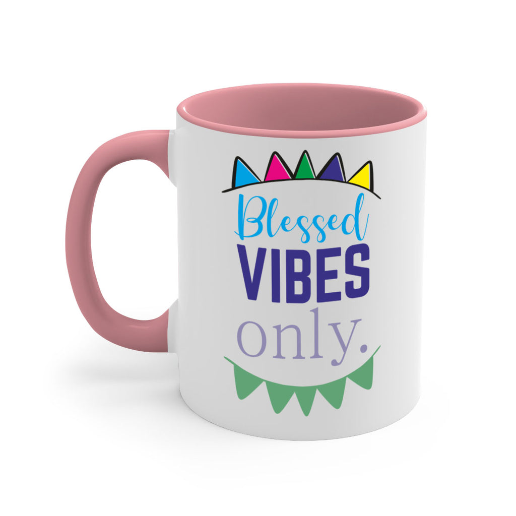 blessd vibes only- black words - phrases-Mug / Coffee Cup