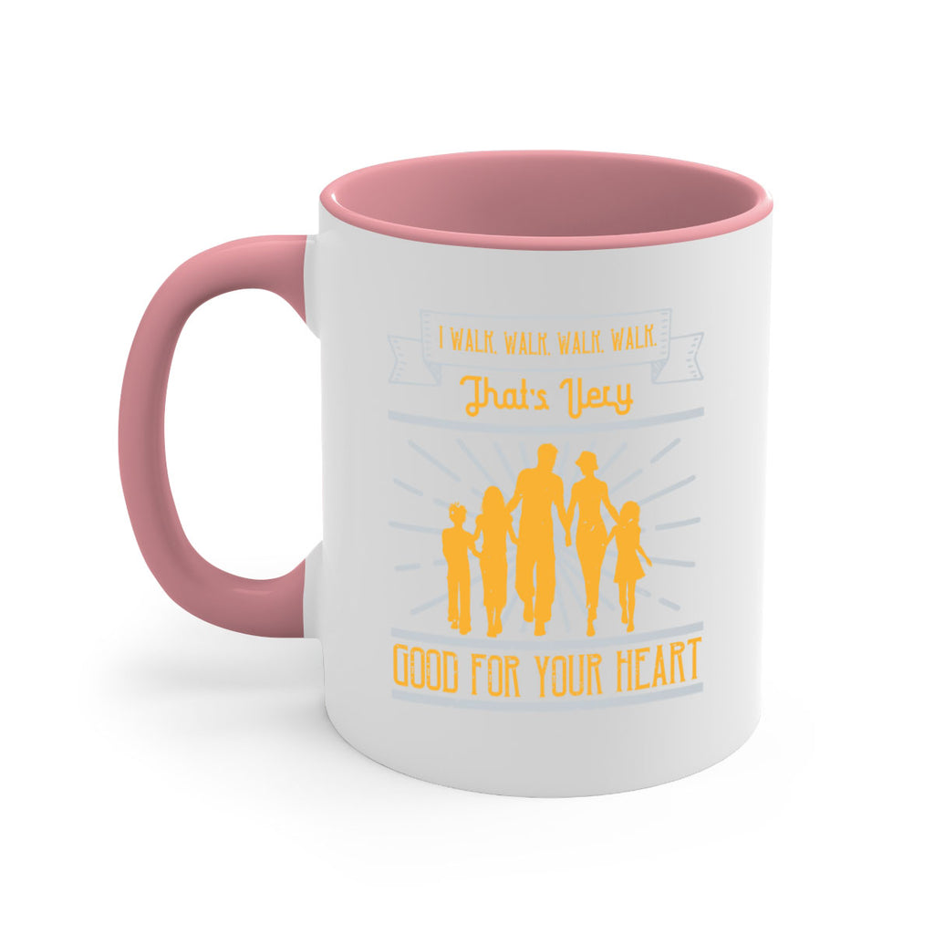 i walk walk walk walk thats very good for your heart 55#- walking-Mug / Coffee Cup
