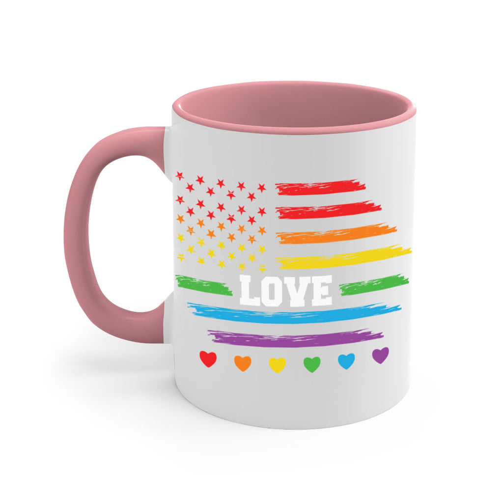 love rainbow american flag lgbtq lgbt 83#- lgbt-Mug / Coffee Cup