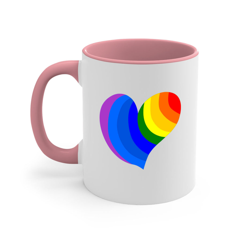 rainbow heart wavy 7#- lgbt-Mug / Coffee Cup