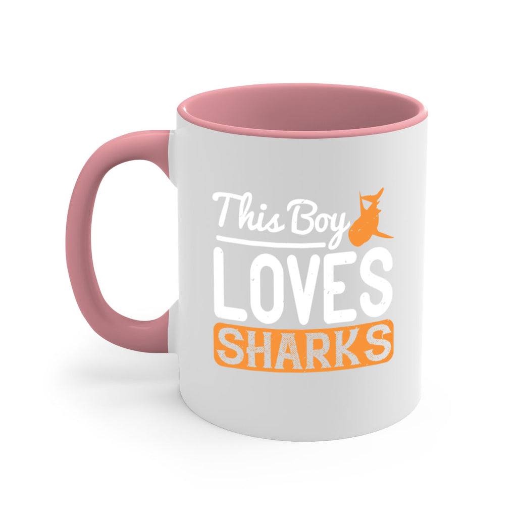 this boy loves sharks Style 14#- Shark-Fish-Mug / Coffee Cup