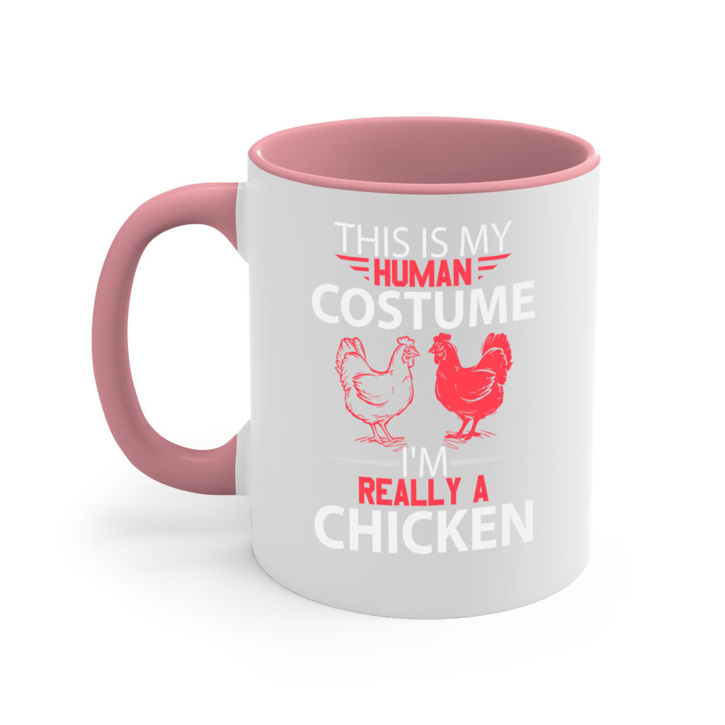 this is human costume im really a chicken Style 2#- Chicken-Mug / Coffee Cup