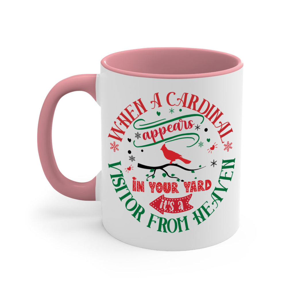 when a cordial appears in your yard it's a visitor from heaven style 1233#- christmas-Mug / Coffee Cup